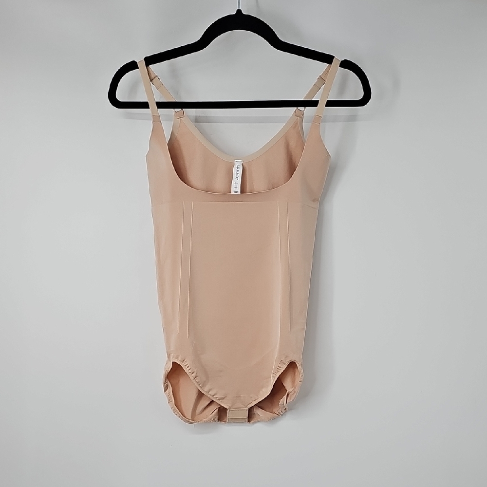 SPANX Open Bust Compressing  Bodysuit Shaper‎ Tan Sz:XL